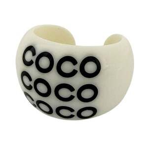 Chanel One Band Plastic Ring #256662C63B